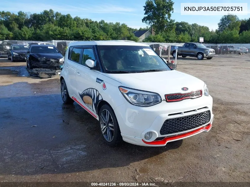 2014 Kia Soul + VIN: KNDJP3A50E7025751 Lot: 40241236