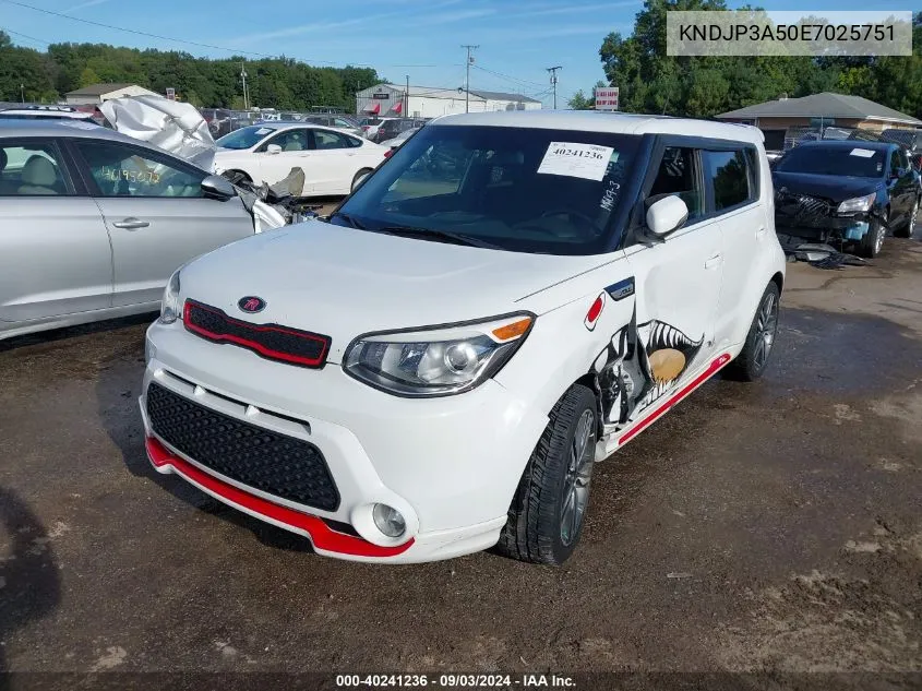 2014 Kia Soul + VIN: KNDJP3A50E7025751 Lot: 40241236