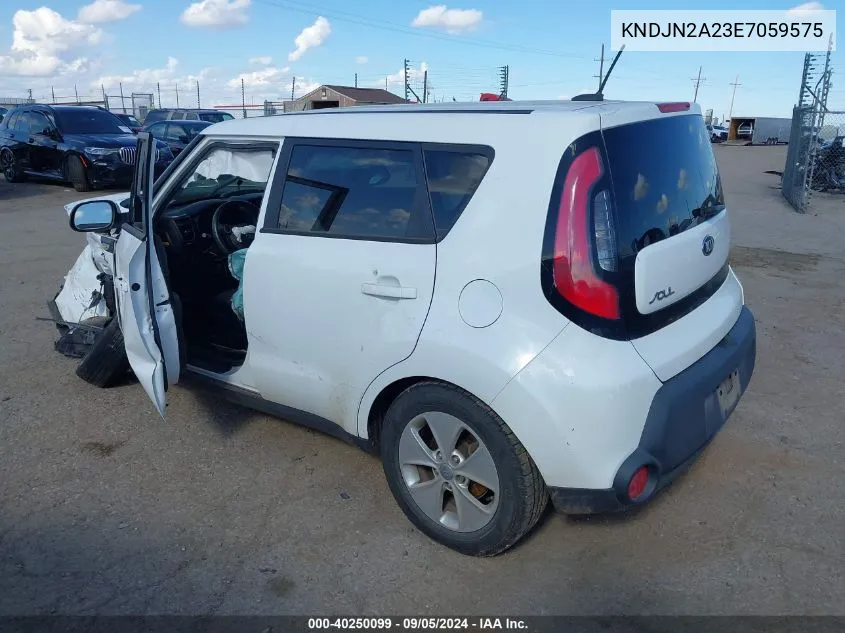 2014 Kia Soul VIN: KNDJN2A23E7059575 Lot: 40250099