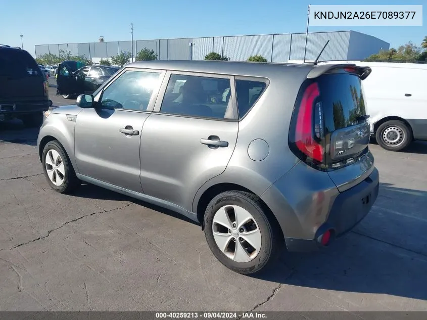 2014 Kia Soul VIN: KNDJN2A26E7089377 Lot: 40259213