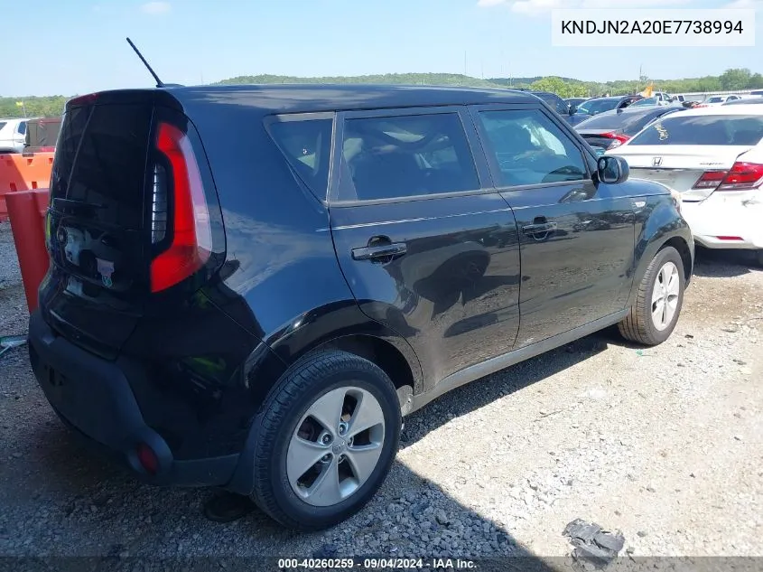 2014 Kia Soul VIN: KNDJN2A20E7738994 Lot: 40260259