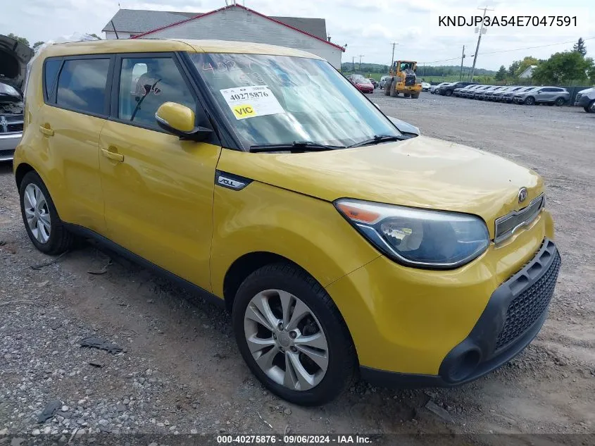 2014 Kia Soul + VIN: KNDJP3A54E7047591 Lot: 40275876