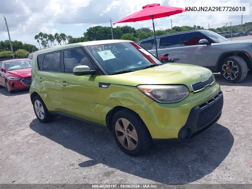 2014 Kia Soul VIN: KNDJN2A29E7726018 Lot: 40290197