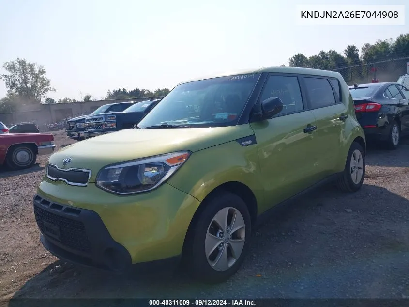 2014 Kia Soul VIN: KNDJN2A26E7044908 Lot: 40311009