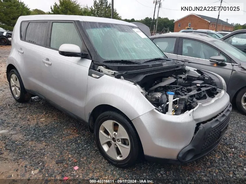 2014 Kia Soul VIN: KNDJN2A22E7701025 Lot: 40316811