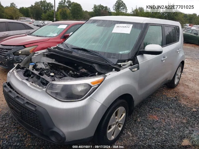 2014 Kia Soul VIN: KNDJN2A22E7701025 Lot: 40316811