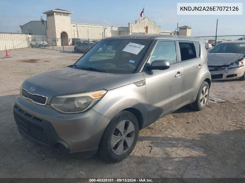 2014 Kia Soul VIN: KNDJN2A26E7072126 Lot: 40328101