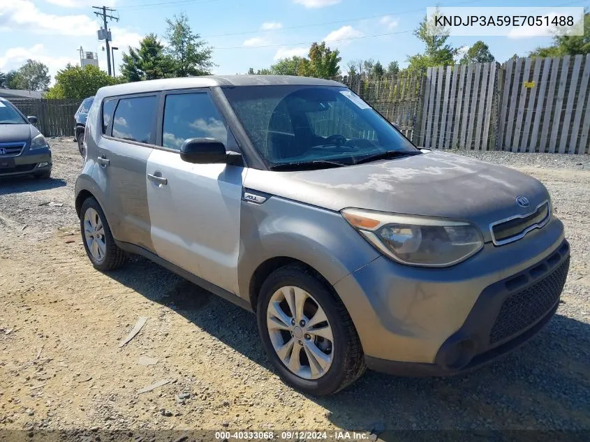 2014 Kia Soul + VIN: KNDJP3A59E7051488 Lot: 40333068