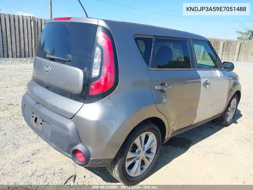 2014 Kia Soul + VIN: KNDJP3A59E7051488 Lot: 40333068