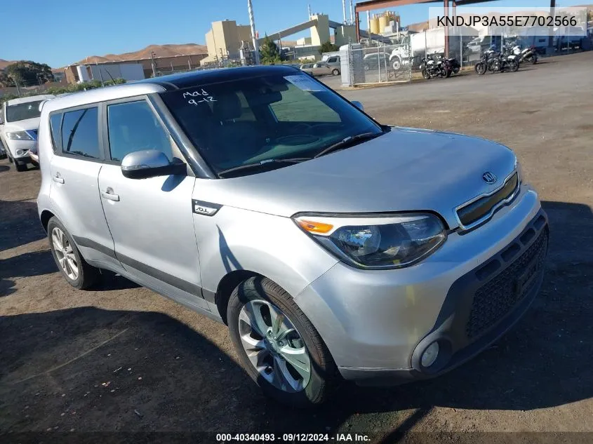 2014 Kia Soul + VIN: KNDJP3A55E7702566 Lot: 40340493