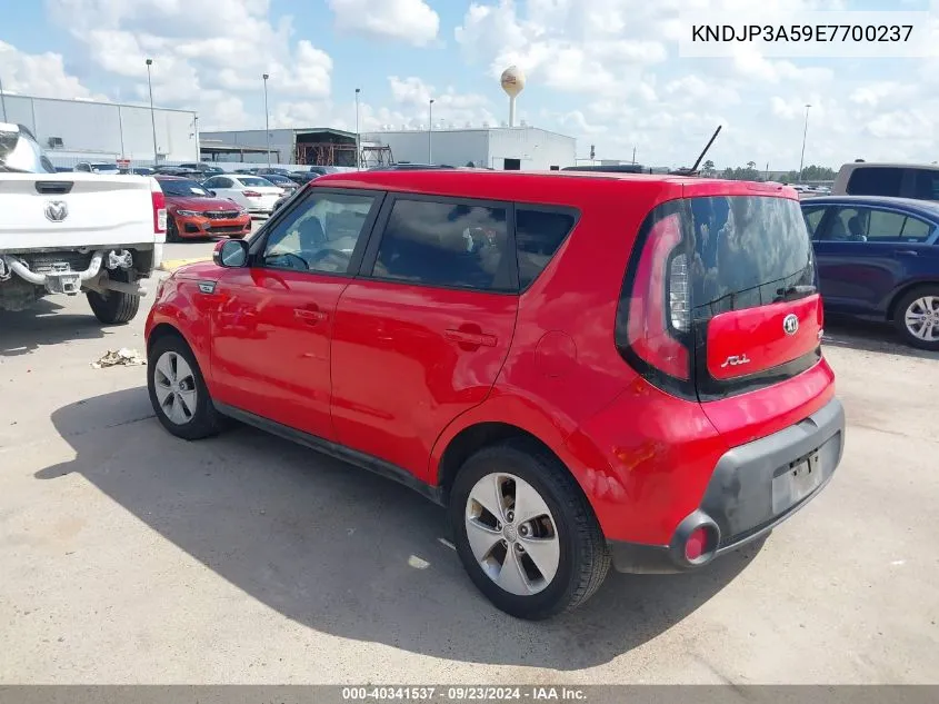 2014 Kia Soul + VIN: KNDJP3A59E7700237 Lot: 40341537