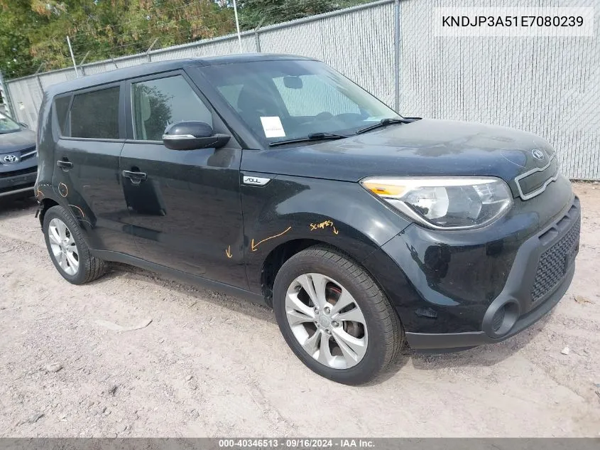 2014 Kia Soul + VIN: KNDJP3A51E7080239 Lot: 40346513