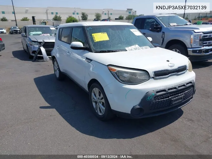 2014 Kia Soul + VIN: KNDJP3A5XE7032139 Lot: 40350034