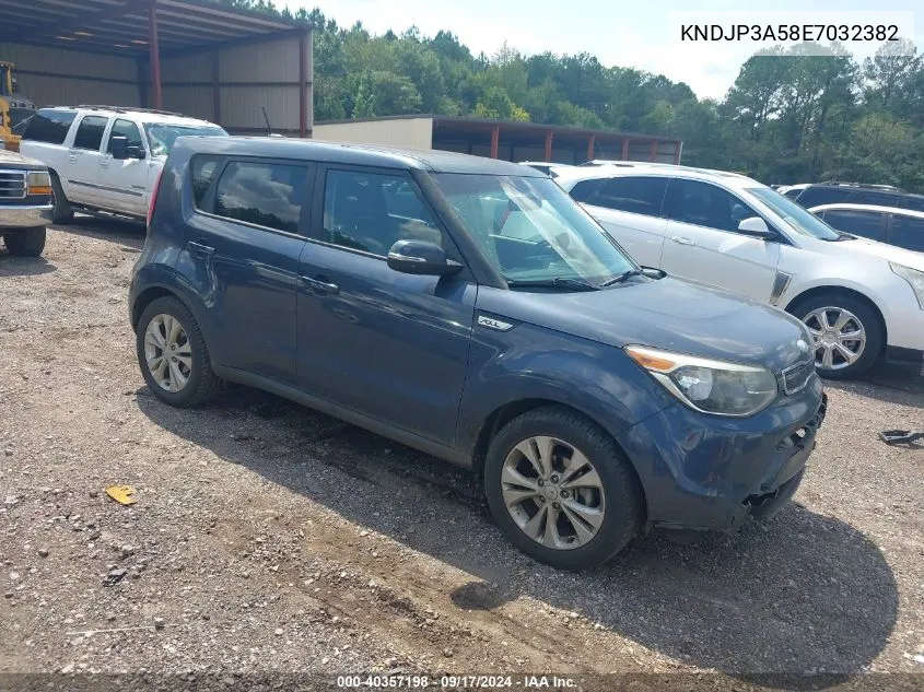 2014 Kia Soul + VIN: KNDJP3A58E7032382 Lot: 40357198