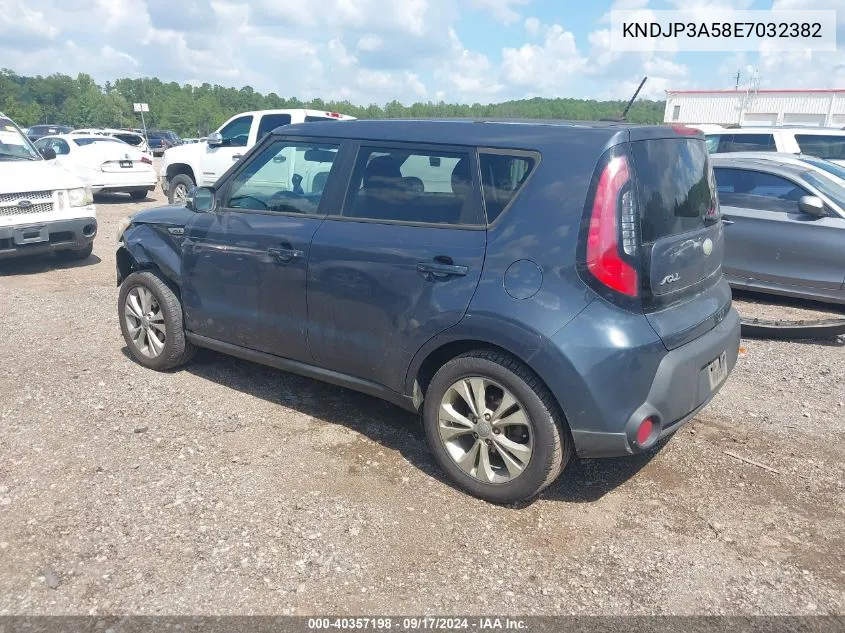 2014 Kia Soul + VIN: KNDJP3A58E7032382 Lot: 40357198