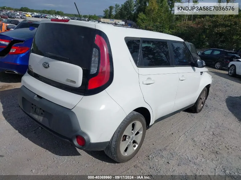 2014 Kia Soul + VIN: KNDJP3A58E7036576 Lot: 40369960