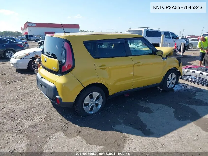 2014 Kia Soul + VIN: KNDJP3A56E7045843 Lot: 40376050