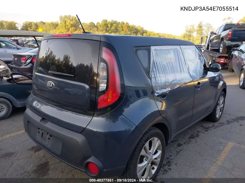 2014 Kia Soul + VIN: KNDJP3A54E7055514 Lot: 40377851