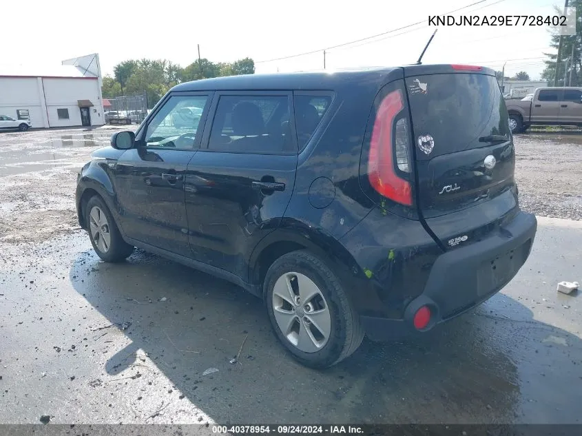 2014 Kia Soul VIN: KNDJN2A29E7728402 Lot: 40378954