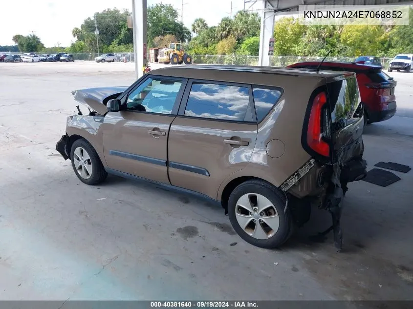 2014 Kia Soul VIN: KNDJN2A24E7068852 Lot: 40381640