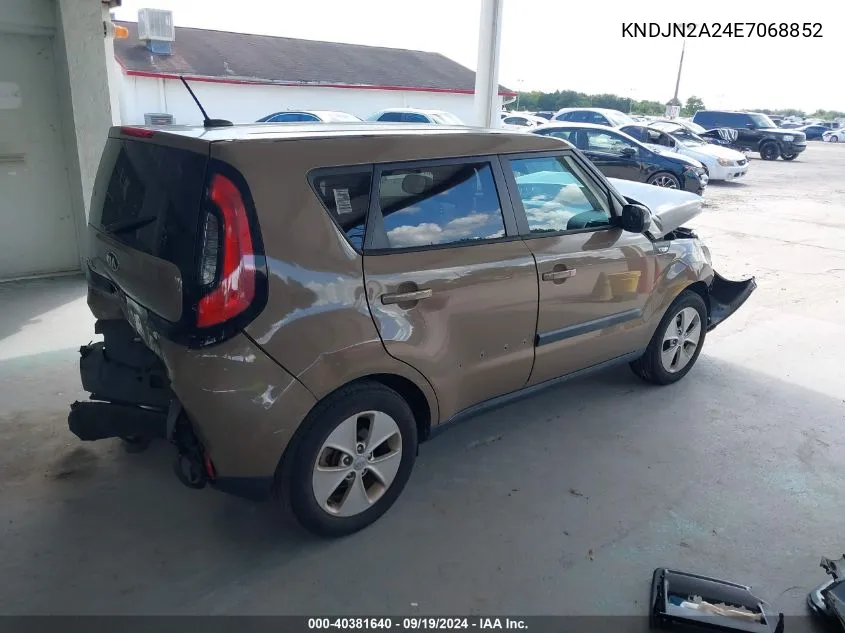 2014 Kia Soul VIN: KNDJN2A24E7068852 Lot: 40381640