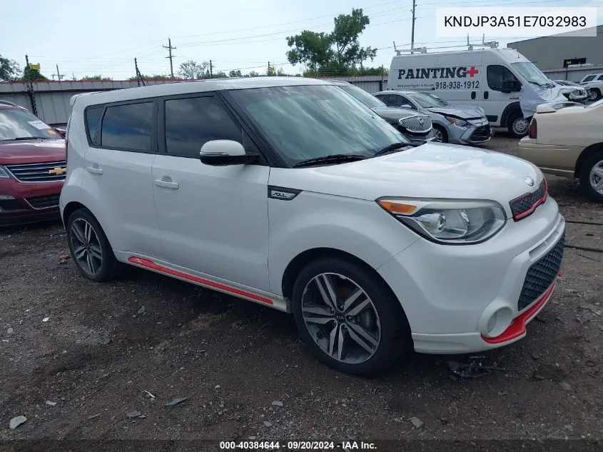 2014 Kia Soul + VIN: KNDJP3A51E7032983 Lot: 40384644