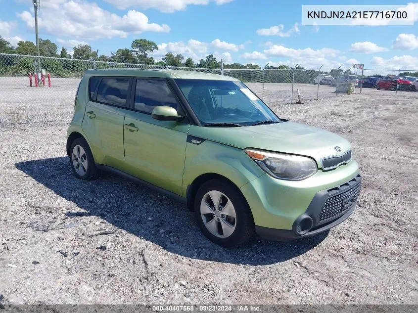 2014 Kia Soul VIN: KNDJN2A21E7716700 Lot: 40407568