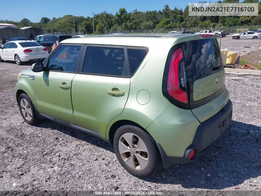 KNDJN2A21E7716700 2014 Kia Soul