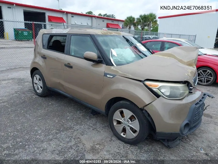 2014 Kia Soul VIN: KNDJN2A24E7068351 Lot: 40410253