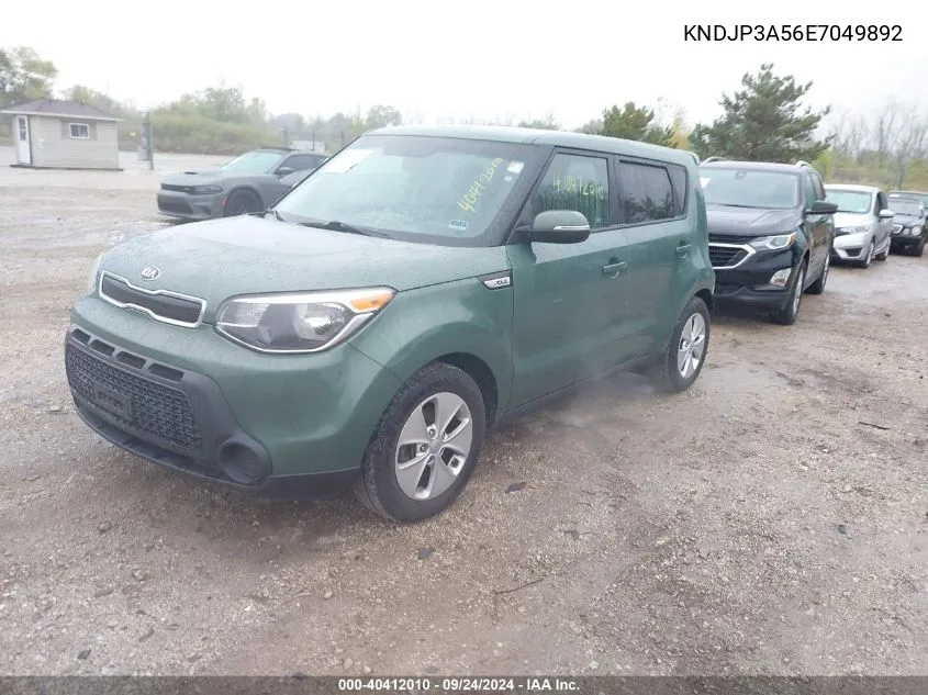 2014 Kia Soul + VIN: KNDJP3A56E7049892 Lot: 40412010