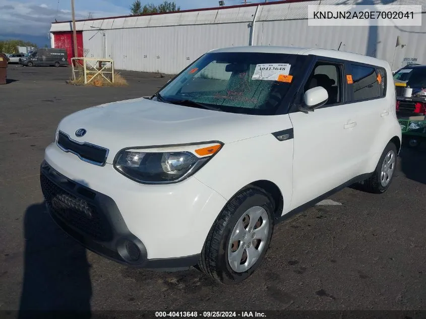 2014 Kia Soul VIN: KNDJN2A20E7002041 Lot: 40413648