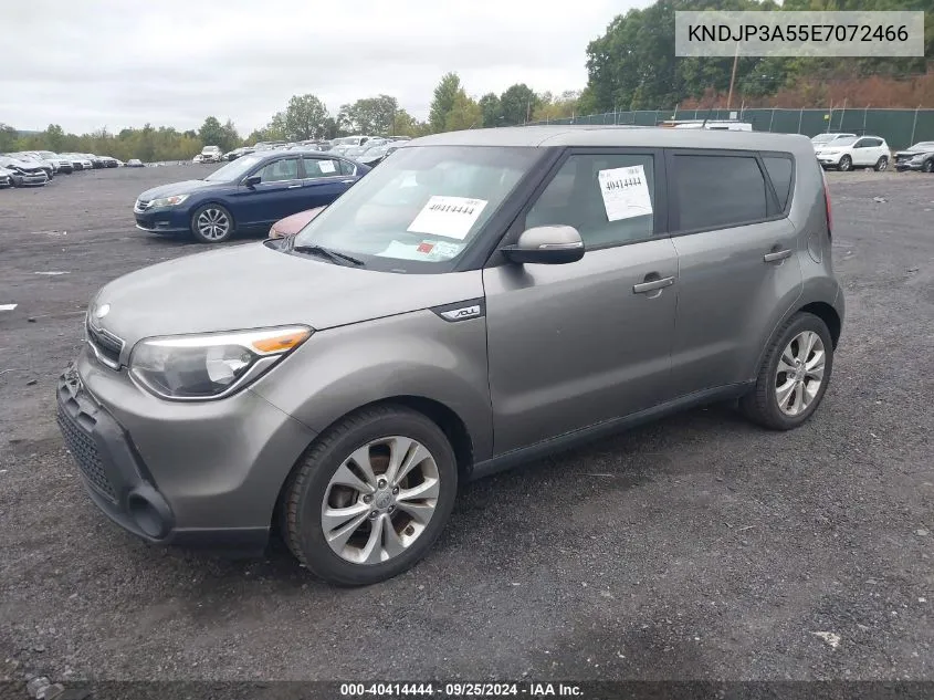 2014 Kia Soul + VIN: KNDJP3A55E7072466 Lot: 40414444