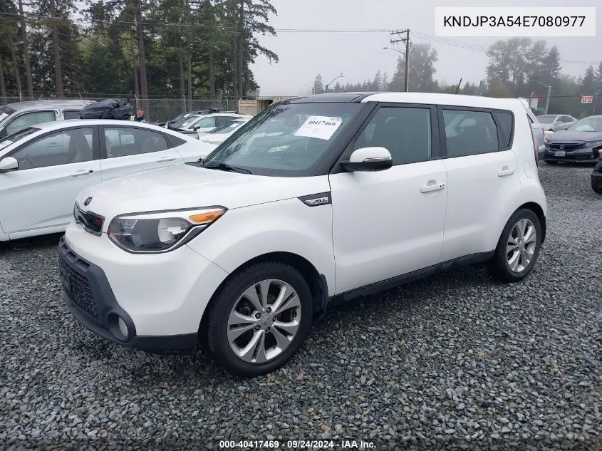 2014 Kia Soul + VIN: KNDJP3A54E7080977 Lot: 40417469