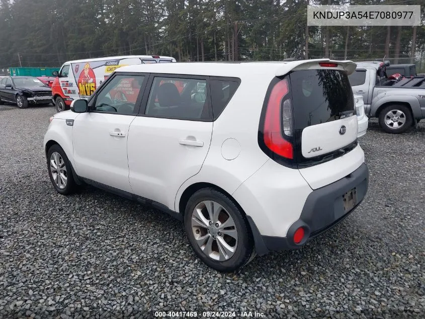 2014 Kia Soul + VIN: KNDJP3A54E7080977 Lot: 40417469