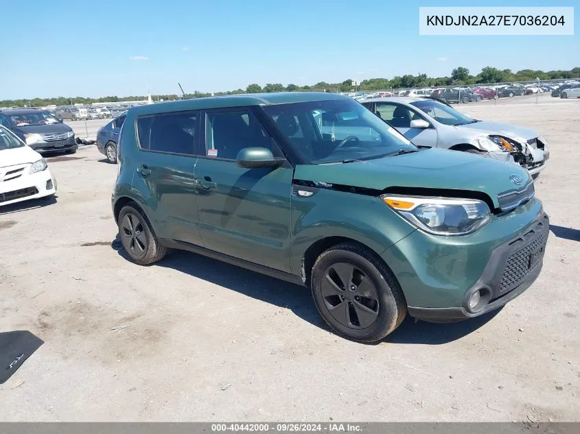 2014 Kia Soul VIN: KNDJN2A27E7036204 Lot: 40442000