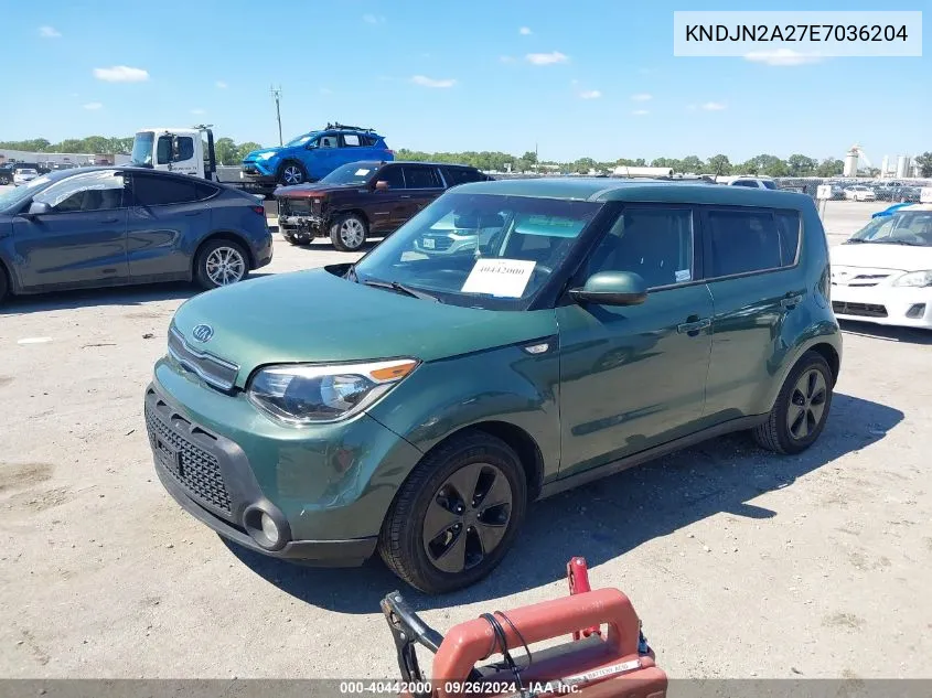 2014 Kia Soul VIN: KNDJN2A27E7036204 Lot: 40442000