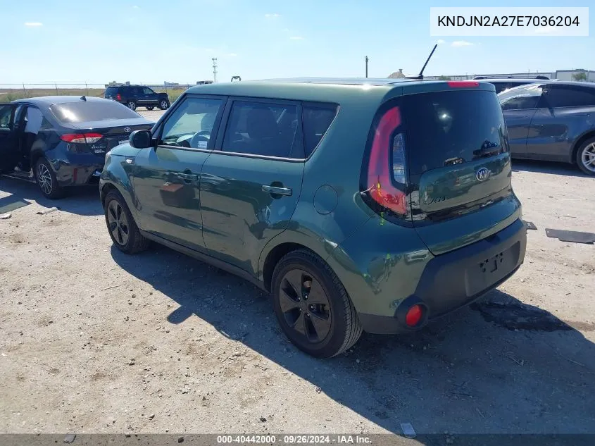 2014 Kia Soul VIN: KNDJN2A27E7036204 Lot: 40442000