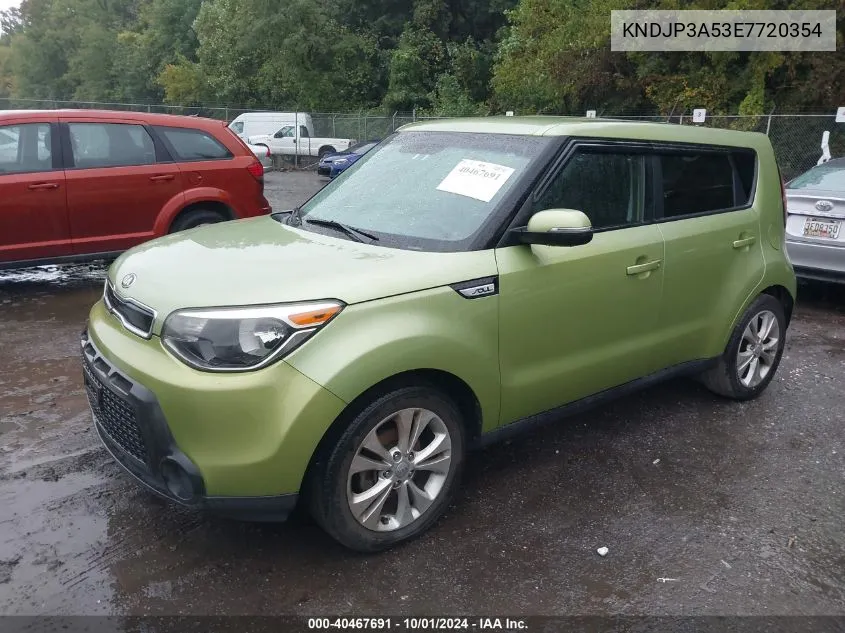 2014 Kia Soul + VIN: KNDJP3A53E7720354 Lot: 40467691