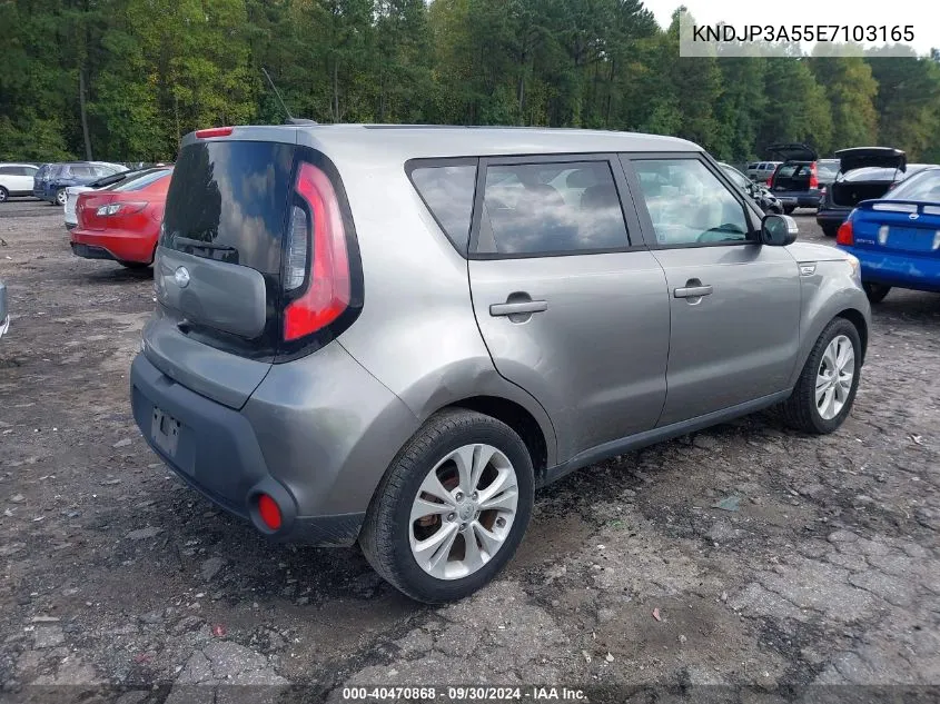 2014 Kia Soul + VIN: KNDJP3A55E7103165 Lot: 40470868