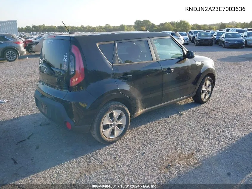 2014 Kia Soul VIN: KNDJN2A23E7003636 Lot: 40484801