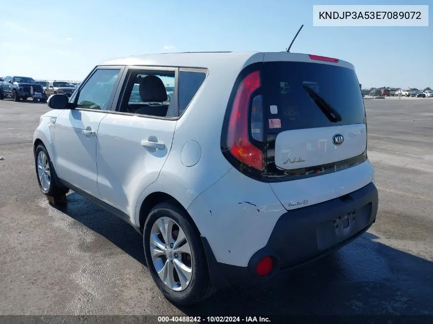 2014 Kia Soul + VIN: KNDJP3A53E7089072 Lot: 40488242