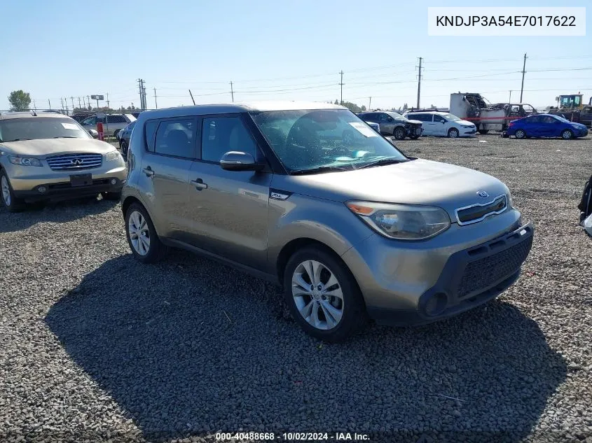 2014 Kia Soul + VIN: KNDJP3A54E7017622 Lot: 40488668