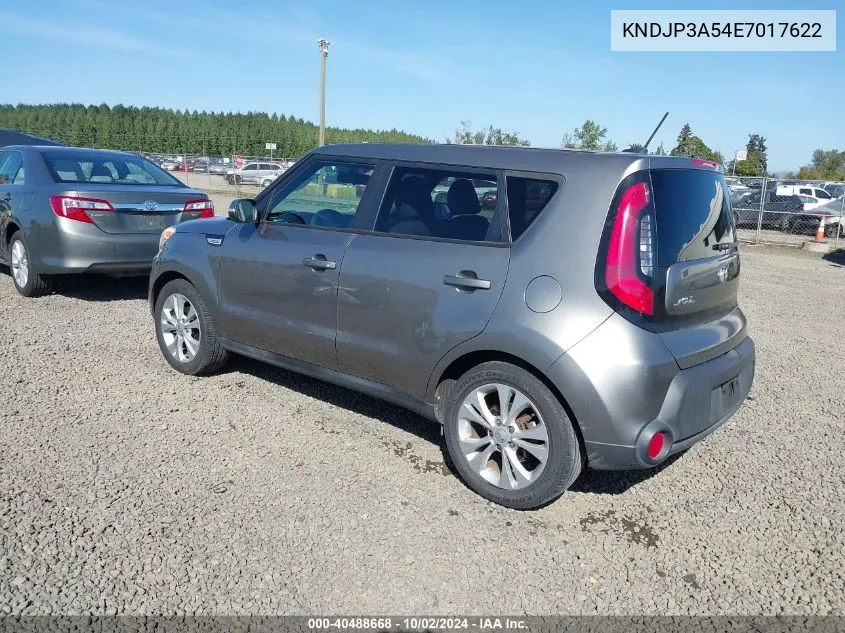 2014 Kia Soul + VIN: KNDJP3A54E7017622 Lot: 40488668