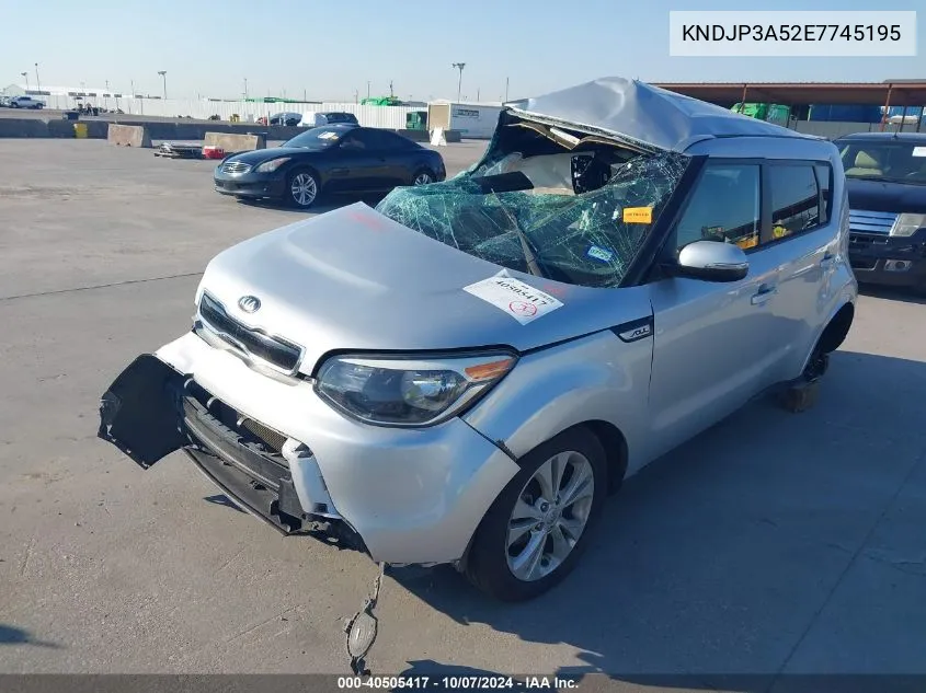 2014 Kia Soul + VIN: KNDJP3A52E7745195 Lot: 40505417