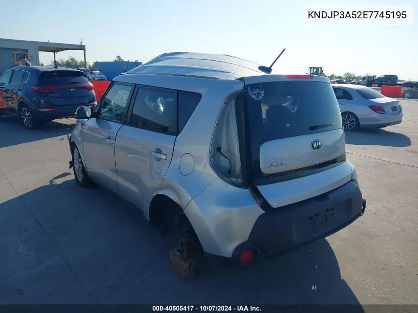 2014 Kia Soul + VIN: KNDJP3A52E7745195 Lot: 40505417