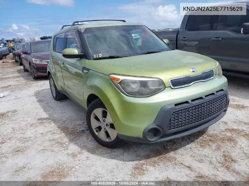 2014 Kia Soul VIN: KNDJN2A25E7715629 Lot: 40520926