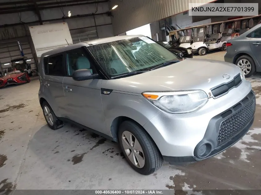 2014 Kia Soul VIN: KNDJN2A2XE7701399 Lot: 40536400