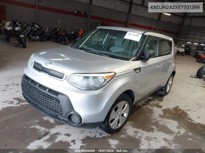 2014 Kia Soul VIN: KNDJN2A2XE7701399 Lot: 40536400