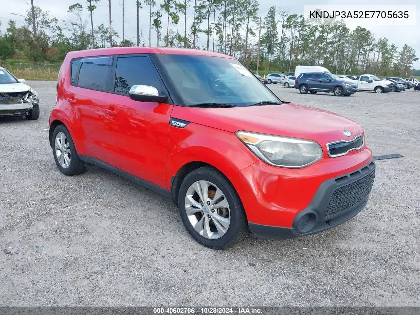 2014 Kia Soul + VIN: KNDJP3A52E7705635 Lot: 40602786