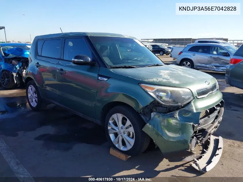 2014 Kia Soul + VIN: KNDJP3A56E7042828 Lot: 40617930